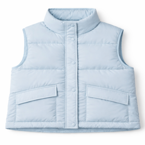 Błękitna kamizelka pikowana damska