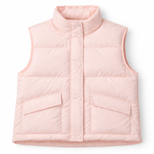 Kamizelka pikowana pastelowy róż