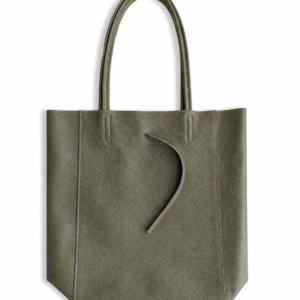 Torebka damska shopper ze skóry – khaki